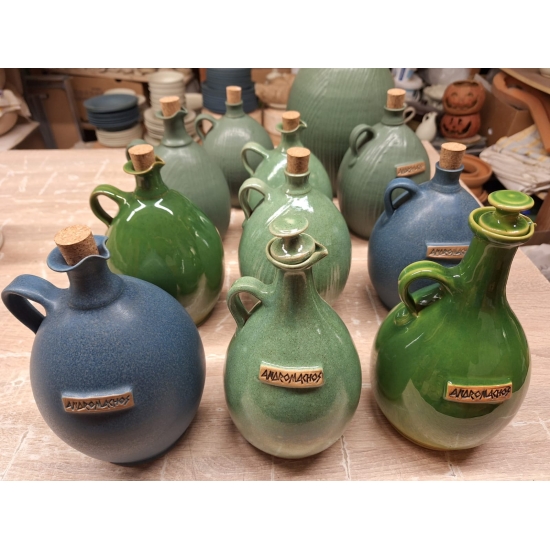 Lahev na olivový olej -  tmavě modrá